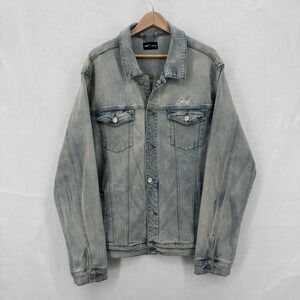 Ghost Lifestyle Denim Jacket Mens 2XL Light Wash Denim Trucker Limited Edition